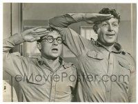 9y614 NO TIME FOR SERGEANTS 7x9.5 still '58 Andy Griffith & Nick Adams saluting, Mervyn LeRoy!