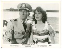 9y634 ON THE BEACH 8x10.25 still '59 close up of Gregory Peck in uniform & sexy Ava Gardner!