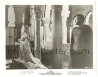 9y643 OTHELLO 8x10.25 still '55 Orson Welles watches Suzanne Cloutier praying, Shakespeare!