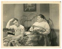 9y644 OUR RELATIONS 8x10.25 still '36 classic image of Stan Laurel & Oliver Hardy in bed together!