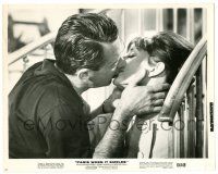 9y653 PARIS WHEN IT SIZZLES 8x10 still '64 best c/u of William Holden kissing Audrey Hepburn!