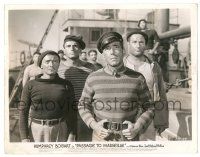 9y656 PASSAGE TO MARSEILLE 8x10.25 still '44 Humphrey Bogart, Peter Lorre & sailors on ship deck!
