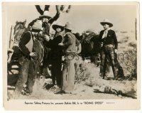 9y730 RIDING SPEED 8x10.25 still '34 cowboy Buffalo Bill Jr. holds bad guys at gunpoint!