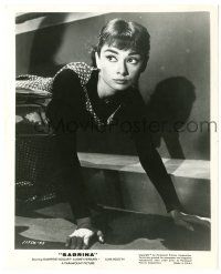 9y771 SABRINA 8.25x10 still R65 great c/u of Audrey Hepburn on her hands & knees, Billy Wilder