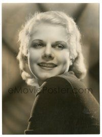 9y784 SECRET SIX deluxe 7.5x10 still '31 best close portrait of sexy young Jean Harlow!