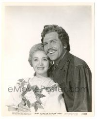 9y788 SEVEN BRIDES FOR SEVEN BROTHERS 8.25x10 still '54 Jane Powell & Howard Keel smiling portrait