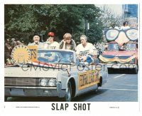 9y030 SLAP SHOT 8x10 mini LC #2 '77 hockey star Paul Newman in car at parade after winning!