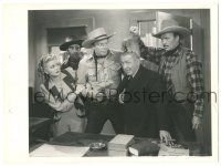 9y898 THREE TROUBLEDOERS 8x11 key book still '46 outlaws get tough with Curly by Shirley V Martin!