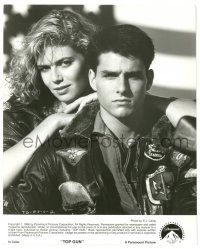 9y916 TOP GUN 8x10 still '86 best portrait of fighter jet pilot Tom Cruise & sexy Kelly McGillis!