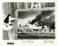 9y925 TRUTH ABOUT MOTHER GOOSE 8x10.25 still '57 Disney cartoon, artist painting town on fire!
