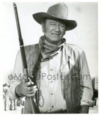 9y934 UNDEFEATED 7.5x9 still '69 close-up of John Wayne holding lever-action rifle!
