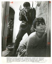 9y952 WAIT UNTIL DARK 7.75x10 still '67 Alan Arkin with knife behind blind Audrey Hepburn!