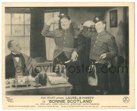 9y147 BONNIE SCOTLAND English FOH LC '35 Stan Laurel & Oliver Hardy in uniform saluting man at desk