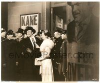 9y192 CITIZEN KANE 7.25x9 still '41 Orson Welles & Ruth Warrick outside campaign rally!