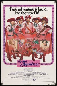 9z017 5th MUSKETEER 1sh '79 great art of Sylvia Kristel, Lloyd Bridges & others by C.W. Taylor!