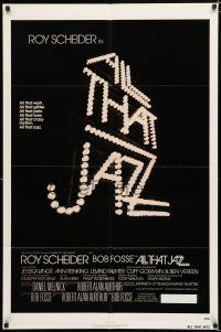 9z039 ALL THAT JAZZ 1sh '79 Roy Scheider & Jessica Lange star in Bob Fosse musical!