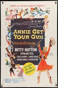9z060 ANNIE GET YOUR GUN 1sh R62 Betty Hutton as the greatest sharpshooter, Howard Keel