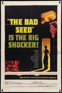9z085 BAD SEED 1sh '56 the big shocker about really bad terrifying little Patty McCormack!