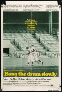 9z092 BANG THE DRUM SLOWLY 1sh '73 Robert De Niro, image of New York Yankees baseball stadium!