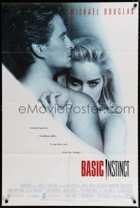 9z097 BASIC INSTINCT 1sh '92 Paul Verhoeven directed, Michael Douglas & sexy Sharon Stone!