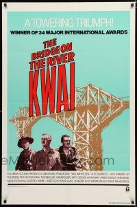 9z174 BRIDGE ON THE RIVER KWAI 1sh R81 William Holden, Alec Guinness, David Lean classic!