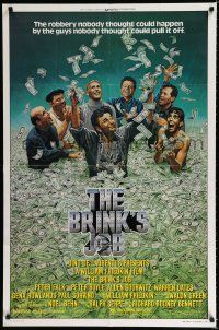 9z176 BRINK'S JOB 1sh '78 art of Peter Falk & Peter Boyle, directed by William Friedkin!