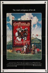 9z178 BRONCO BILLY 1sh '80 Clint Eastwood, art by Gerard Huerta & Roger Huyssen!