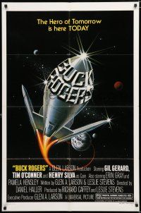 9z185 BUCK ROGERS style A 1sh '79 classic sci-fi comic, Gil Gerard in title role, spaceship art!