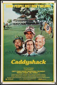 9z198 CADDYSHACK 1sh '80 Chevy Chase, Bill Murray, Rodney Dangerfield, golf comedy classic!