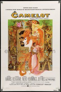 9z203 CAMELOT 1sh R73 Richard Harris as King Arthur, Vanessa Redgrave as Guenevere!