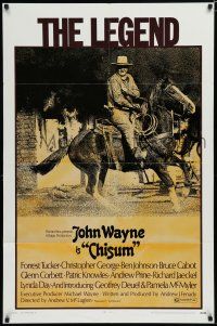 9z221 CHISUM 1sh '70 Andrew V. McLaglen, The Legend big John Wayne on horseback!