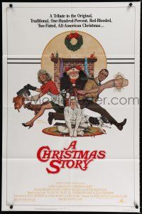 9z223 CHRISTMAS STORY 1sh '83 best classic Christmas movie, great art by Robert Tanenbaum!