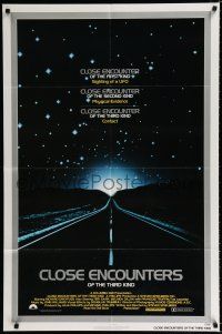 9z231 CLOSE ENCOUNTERS OF THE THIRD KIND silver border style 1sh '77 Richard Dreyfuss, Spielberg!