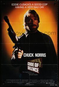 9z235 CODE OF SILENCE 1sh '85 Chuck Norris is a good cop having a very bad day!