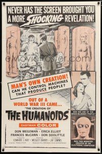 9z252 CREATION OF THE HUMANOIDS 1sh '62 can he control machines that produce people!