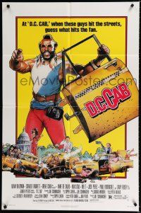 9z264 D.C. CAB 1sh '83 great Drew Struzan art of angry Mr. T with torn-off cab door!