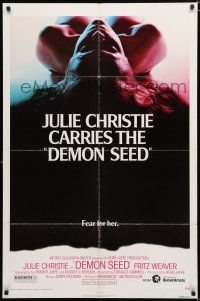 9z292 DEMON SEED 1sh '77 Julie Christie is profanely violated by a demonic machine!