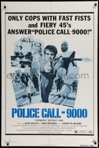 9z298 DETROIT 9000 1sh R75 Alex Rocco in the murder capital of the world, cool montage images!