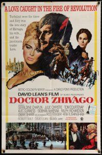 9z307 DOCTOR ZHIVAGO 1sh '65 Omar Sharif, Julie Christie, David Lean English epic!