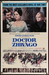 9z310 DOCTOR ZHIVAGO style B 1sh '65 Omar Sharif, Julie Christie, David Lean English epic!