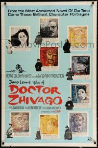 9z311 DOCTOR ZHIVAGO style C 1sh '65 Omar Sharif, Julie Christie, David Lean epic, Piotrowski art!