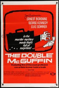 9z319 DOUBLE McGUFFIN suitcase style 1sh '79 Ernest Borgnine, George Kennedy, cool Saul Bass artwork