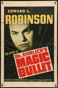 9z322 DR. EHRLICH'S MAGIC BULLET 1sh '40 Edward G. Robinson searches for a cure for syphilis!