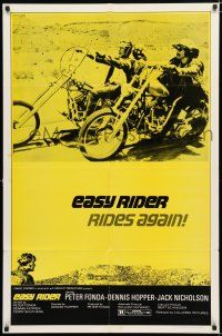 9z342 EASY RIDER 1sh R72 Peter Fonda, motorcycle biker classic directed by Dennis Hopper!
