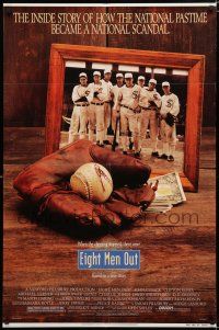 9z344 EIGHT MEN OUT 1sh '88 John Sayles, John Cusack, Chicago Black Sox, baseball!