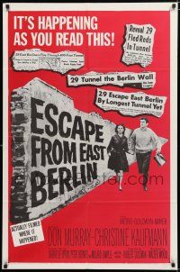 9z354 ESCAPE FROM EAST BERLIN 1sh '62 Robert Siodmak, escape from communist East Germany!