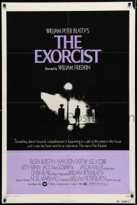 9z361 EXORCIST 1sh '74 Friedkin, Max Von Sydow, horror classic from William Peter Blatty!