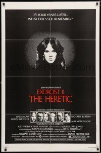 9z362 EXORCIST II: THE HERETIC 1sh '77 Linda Blair, John Boorman's sequel to Friedkin's movie!