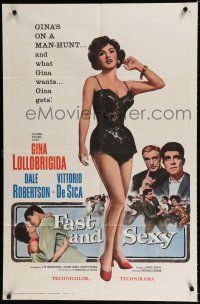 9z372 FAST & SEXY 1sh '61 de Sica, who could ask for more than half-dressed sexy Gina Lollobrigida!