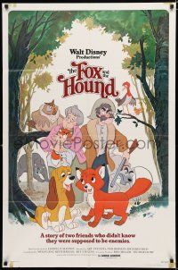 9z408 FOX & THE HOUND 1sh '81 two friends who didn't know they were supposed to be enemies!
